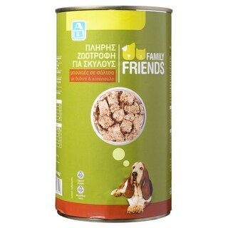 FAMILY FRIENDS | Σκυλοτροφή Βοδινό & Κοτόπουλο σε Σάλτσα 1.23kg