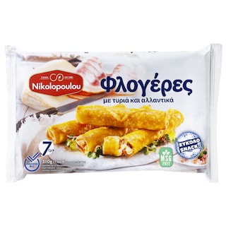 ΝΙΚΟΛΟΠΟΥΛΟΥ | Φλογέρες με Τυριά και Αλλαντικά 310g