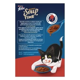 FELIX | Γατοτροφή Soup Original με Βοδινό Κοτόπουλο Αρνί 6x48g