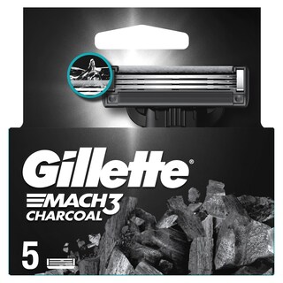 GILLETTE | Ανταλλακτικές Κεφαλές Mach3 Charcoal 5 Τεμάχια