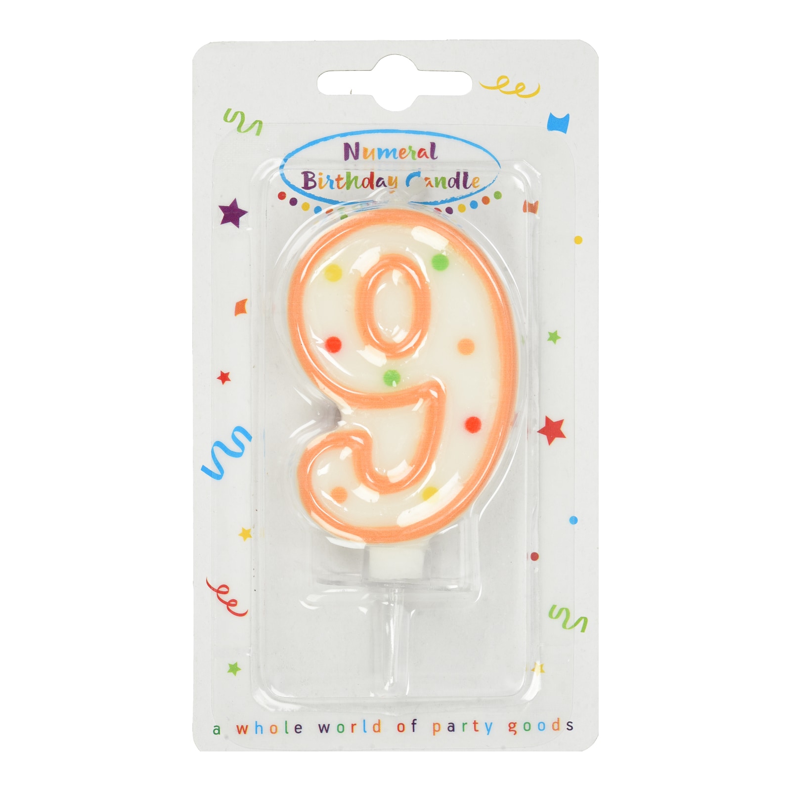 DECORATA Κερί Γενεθλίων Νο9 1 Τεμάχιο
