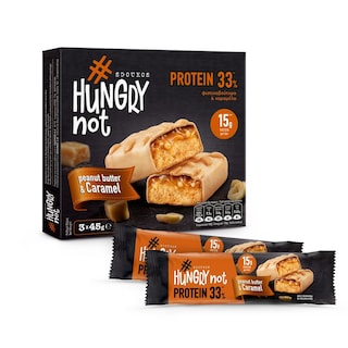HUNGRYNOT | Μπάρες Πρωτείνης Σοκολάτα Καραμέλα & Φυστικοβούτυρο 3x45g