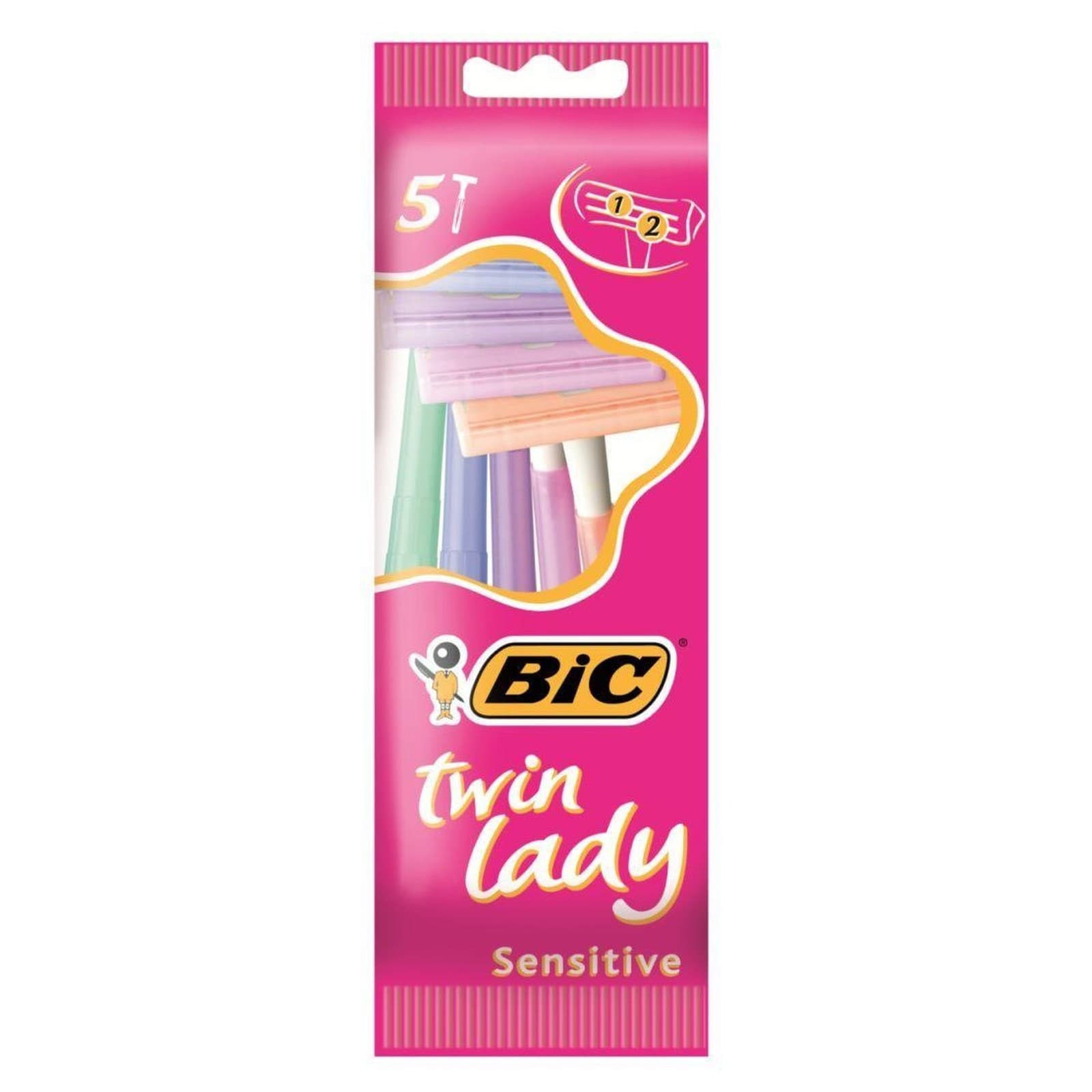 BIC Ξυραφάκια Twin Lady Sensitive 5 Τεμάχια