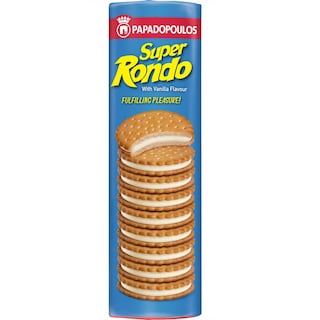 ΠΑΠΑΔΟΠΟΥΛΟΥ | Μπισκότα Super Rondo Γεμιστά με Βανίλια 500g