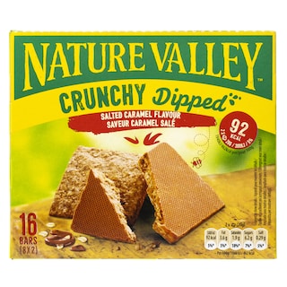 NATURE VALLEY | Μπάρες Δημητριακών Crunchy Dipped Salted Caramel 8x20g