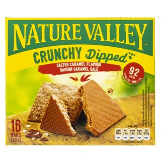 NATURE VALLEY | Μπάρες Δημητριακών Crunchy Dipped Salted Caramel 8x20g