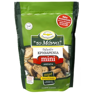 ΜΑΝΝΑ Παξιμάδια Κριθαρένια Μίνι 220g