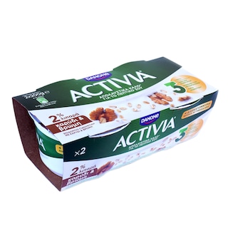 ACTIVIA | Επιδόρπιο Γιαουρτιού Καρύδι Βρώμη 2x200g