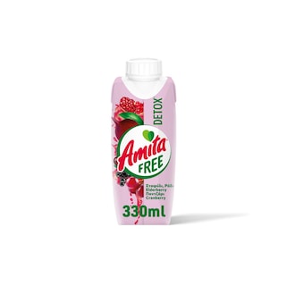 AMITA | Φρουτοποτό Detox Free Σταφύλι Ρόδι Παντζάρι 330ml