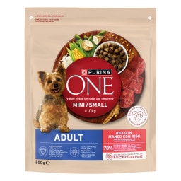 PURINA ONE | Σκυλοτροφή One Mini Adult Βοδινό Με Ρύζι 800 gr
