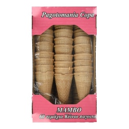 PAGOTOMANIA | Κώνοι Γκοφρέτας Παγωτού Mambo 60 Τεμάχια 240g