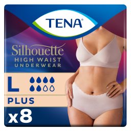 TENA | Incontinence Underwear Silhouette Plus Creme Large 8 Pieces