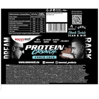 MOOVEAT | Μπάρα Πρωτεϊνης 30% Crunch Choco Coco 65g