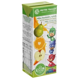 NUTRI VALLEY | Φυσικός Χυμός Pj Masks Μήλο Πορτοκάλι Αχλάδι 250ml