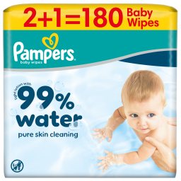PAMPERS | Μωρομάντηλα 99% Water 3x60 Τεμάχια