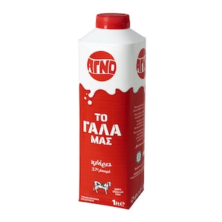 ΑΓΝΟ | Γάλα Αγελάδος Το Γάλα μας Πλήρες 1lt