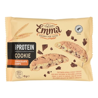 EMMA | Μπισκότο Πρωτεΐνης Κομμάτια Σοκολάτας 45g