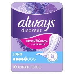 ALWAYS | DISCREET | Σερβιέτες Discreet Long 10 Τεμάχια