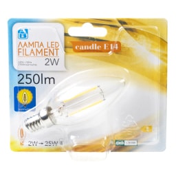 ΑΒ | Λάμπα Led Filament E14 2W 1 Τεμάχιο