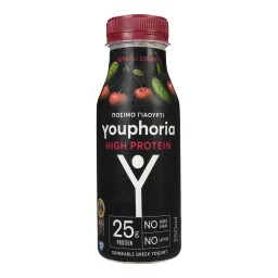 YOUPHORIA | Ρόφημα Γιαουρτιού High Protein Κεράσι 250ml