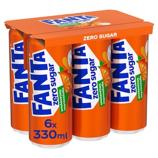 FANTA | Πορτοκαλάδα Zero Κουτί 6x330ml