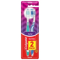 COLGATE | ZIG ZAG | Οδοντόβουρτσα Zig Zag Μέτρια 2 Τεμάχια ΤΙΜΗ ΣΟΚ