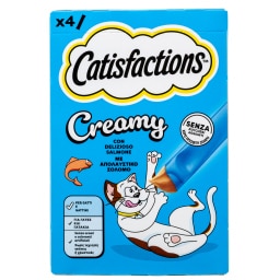 CATISFACTIONS | Snack Γάτας Creamy Σολομός 4x10g