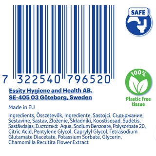 ZEWA | Υγρά Μαντηλάκια Τουαλέτας Camomile 42 Τεμάχια 184g
