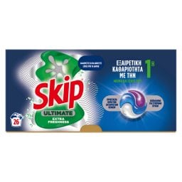 SKIP | Kάψουλες Πλυντηρίου Ρούχων Ultimate Extra Freshness 26 Τεμάχια