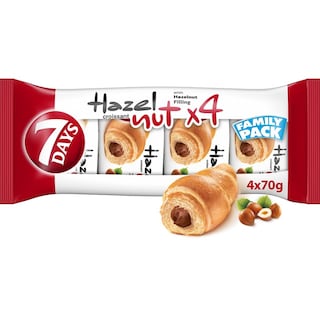 7DAYS | Κρουασάν Πραλίνα Φουντουκιού 4x70g