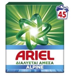 ARIEL | Σκόνη Πλυντηρίου Ρούχων Alpine 45 Μεζούρες