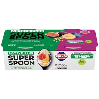 ΚΡΙ ΚΡΙ | Επιδόρπιο Γιαουρτιού Super Spoon Σύκο Δαμάσκηνο 2x170g