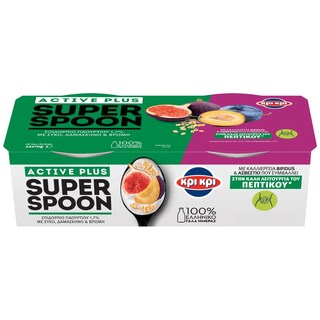 ΚΡΙ ΚΡΙ | Επιδόρπιο Γιαουρτιού Super Spoon Σύκο Δαμάσκηνο 2x170g