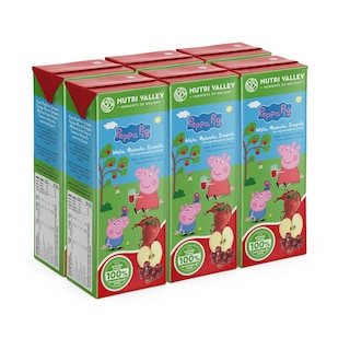 NUTRI VALLEY | Φυσικός Χυμός Φράουλα Μήλο Σταφύλι 6x250ml