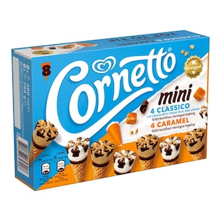 CORNETTO | Παγωτό Πύραυλος Μίνι Κλασικό & Καραμέλα 8x36g
