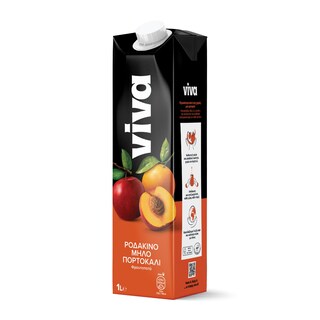 VIVA FRESH | Φρουτοποτό Ροδάκινο Μήλο Πορτοκάλι 1lt