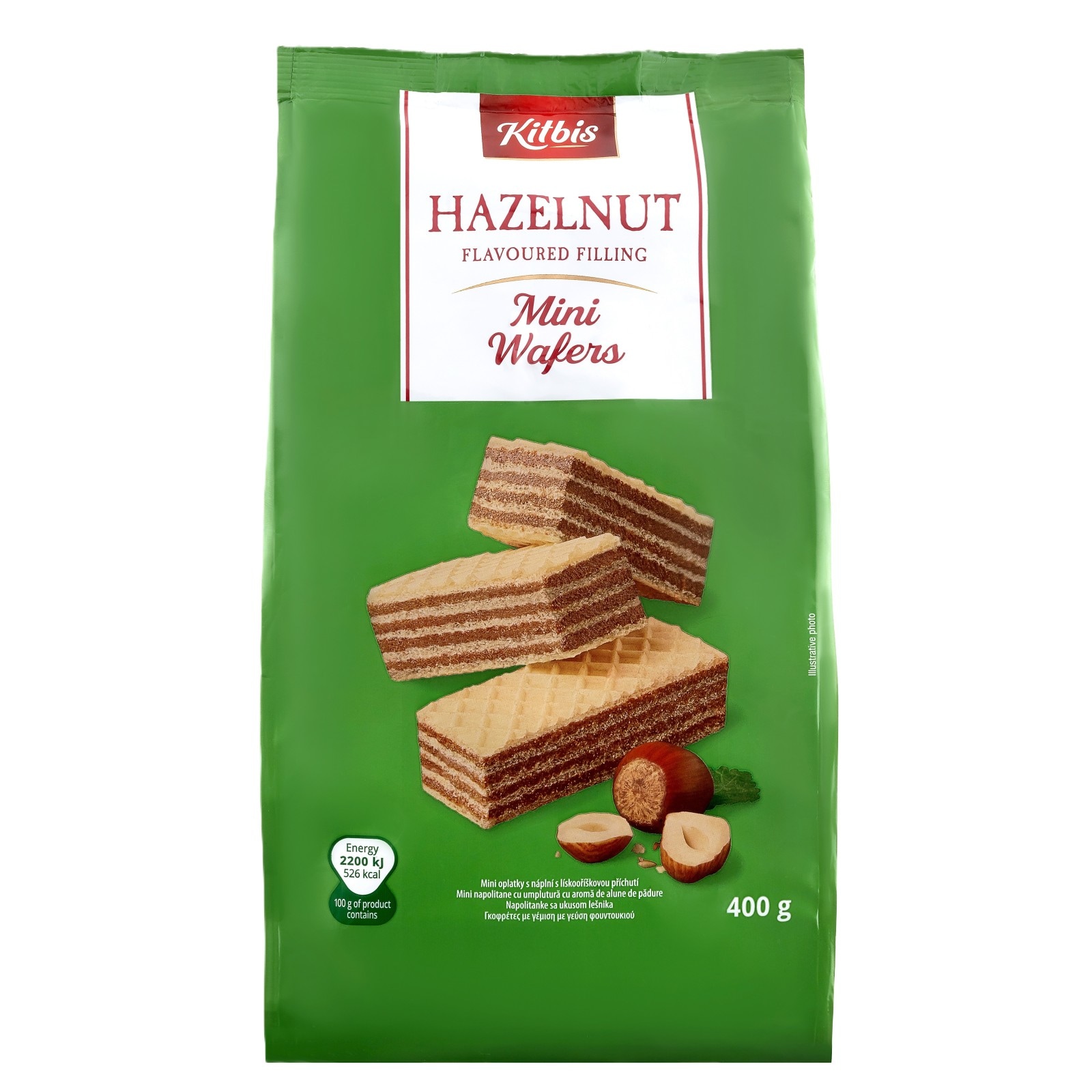 Γκοφρέτες Μίνι Γέμιση Φουντούκι 400g