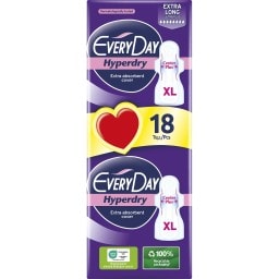 EVERY DAY | Sanitary Pads Hyperdry Extra Long Ultra Plus 18 Pieces