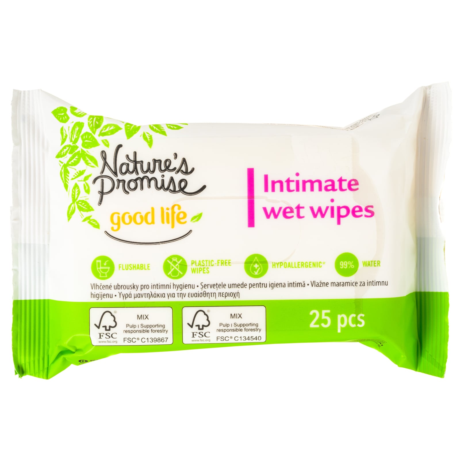 Υγρά Μαντηλάκια Ευαίσθητης Περιοχής 25 Τεμάχια