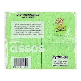 ASSOS TREELLIUM | Σφουγγάρια Κουζίνας με Σύρμα 2 Τεμάχια