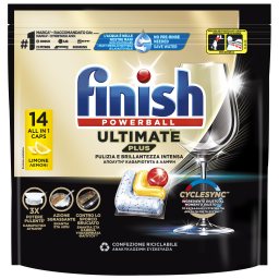 FINISH | Κάψουλες Πλυντηρίου Πιάτων Ultimate Plus Allin1 Λεμόνι 14 Τεμάχια
