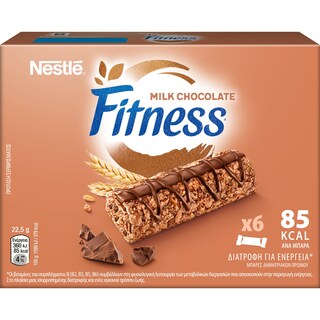 FITNESS | Μπάρες Δημητριακών Σοκολάτα Γάλακτος 6 X 22.5gr