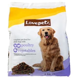 LOVEPET | Σκυλοτροφή Πουλερικά Λαχανικά 4kg