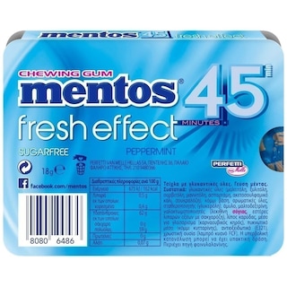 MENTOS | 45 MINUTES | Τσίχλες 45 Minutes Μέντα 18g