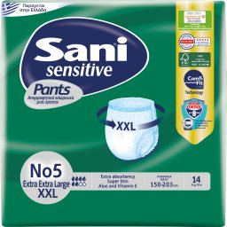 SANI | Εσώρουχα Ακράτειας Sensitive Pants XXL No5 14 Τεμάχια