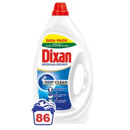 DIXAN | Υγρό Πλυντηρίου Ρούχων Φρεσκάδα Ωκεανού 86 Μεζούρες
