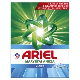 ARIEL | Σκόνη Πλυντηρίου Ρούχων Alpine 45 Μεζούρες