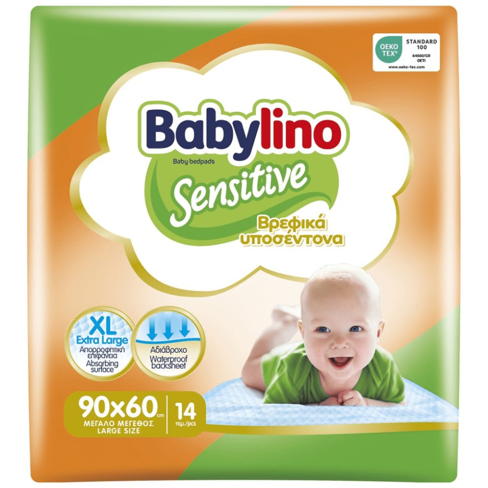 BABYLINO Υποσέντονα Βρεφικά Sensitive 90x60cm 14 Τεμάχια