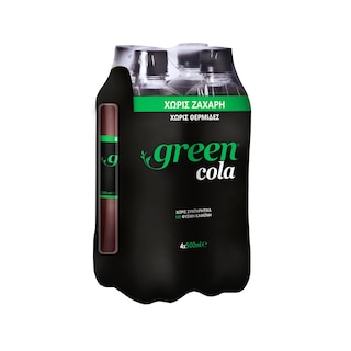 GREEN | Αναψυκτικό Cola Στέβια Φιάλη 4 X 500ml