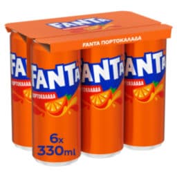 FANTA | Πορτοκαλάδα Κόκκινη Κουτί 6x330ml